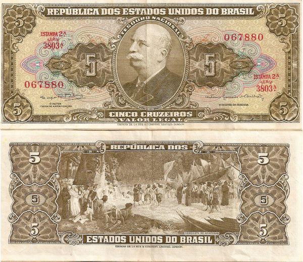 Cédula de Cinco Cruzeiros