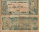 Cédula de Cinco Pesos Bolivianos